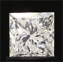1.08 Carats, Princess Diamond with  Cut, F Color, SI2 Clarity and Certified by EGL