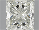 4.46 Carats, Princess Diamond with  Cut, H Color, VS2 Clarity and Certified by EGL