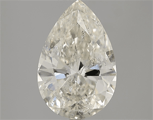 Picture of 3.54 Carats, Pear Diamond with  Cut, H Color, SI2 Clarity and Certified by EGL