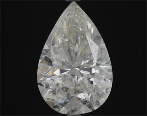Picture of 5.34 Carats, Pear Diamond with  Cut, G Color, SI2 Clarity and Certified by EGL