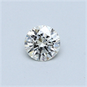 0.31 Carats, Round Diamond with Excellent Cut, H Color, VVS2 Clarity and Certified by EGL