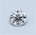 0.50 Carats, Round Diamond with Very Good Cut, D Color, I1 Clarity and Certified by GIA