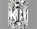 0.93 Carats, Radiant Diamond with  Cut, D Color, SI2 Clarity and Certified by EGL