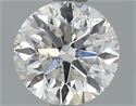 0.62 Carats, Round Diamond with Excellent Cut, F Color, SI2 Clarity and Certified by EGL