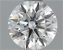 0.53 Carats, Round Diamond with Excellent Cut, D Color, SI1 Clarity and Certified by EGL