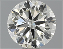 0.70 Carats, Round Diamond with Excellent Cut, F Color, VS2 Clarity and Certified by EGL