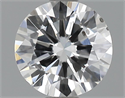 0.70 Carats, Round Diamond with Very Good Cut, D Color, VS2 Clarity and Certified by EGL