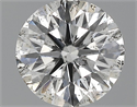 0.70 Carats, Round Diamond with Excellent Cut, G Color, SI2 Clarity and Certified by EGL
