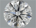 0.70 Carats, Round Diamond with Excellent Cut, F Color, SI2 Clarity and Certified by EGL