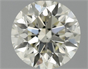 0.90 Carats, Round Diamond with Excellent Cut, H Color, VS1 Clarity and Certified by EGL