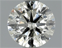 0.90 Carats, Round Diamond with Very Good Cut, H Color, SI2 Clarity and Certified by EGL