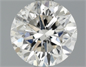 1.03 Carats, Round Diamond with Excellent Cut, H Color, SI2 Clarity and Certified by EGL