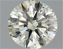 1.50 Carats, Round Diamond with Excellent Cut, I Color, SI1 Clarity and Certified by EGL