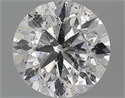 2.01 Carats, Round Diamond with Excellent Cut, D Color, SI2 Clarity and Certified by EGL