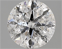 3.08 Carats, Round Diamond with Excellent Cut, D Color, SI2 Clarity and Certified by EGL