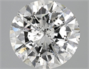 3.07 Carats, Round Diamond with Excellent Cut, D Color, SI2 Clarity and Certified by EGL