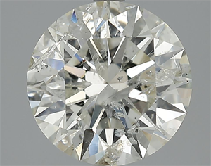 Picture of 3.02 Carats, Round Diamond with Excellent Cut, H Color, SI2 Clarity and Certified by EGL