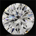2.01 Carats, Round Diamond with Excellent Cut, D Color, VS1 Clarity and Certified by EGL