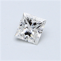 0.45 quilates, Princesa Diamante , Color F, claridad I2 y certificado por GIA