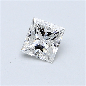 Picture of 0.45 Carats, Princess Diamond with  Cut, F Color, I2 Clarity and Certified by GIA