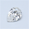 0.43 Carats, Pear Diamond with  Cut, E Color, VS1 Clarity and Certified by GIA