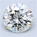 1.70 Carats, Round Diamond with Very Good Cut, J Color, VVS2 Clarity and Certified by GIA