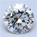 2.32 Carats, Round Diamond with Excellent Cut, H Color, VVS1 Clarity and Certified by EGL