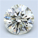 1.72 Carats, Round Diamond with Excellent Cut, J Color, SI1 Clarity and Certified by EGL