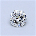 0.54 Carats, Round Diamond with Good Cut, I Color, VS2 Clarity and Certified by GIA