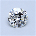 0.70 Carats, Round Diamond with Very Good Cut, H Color, VVS2 Clarity and Certified by GIA
