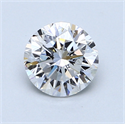 1.00 Carats, Round Diamond with Good Cut, D Color, VVS2 Clarity and Certified by GIA