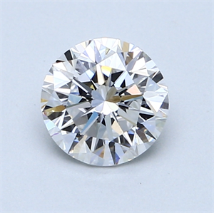 Picture of 1.00 Carats, Round Diamond with Good Cut, D Color, VVS2 Clarity and Certified by GIA