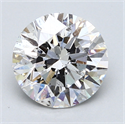2.59 Carats, Round Diamond with Excellent Cut, E Color, SI2 Clarity and Certified by GIA