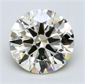 3.09 Carats, Round Diamond with Excellent Cut, N Color, VVS1 Clarity and Certified by GIA