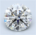 2.24 Carats, Round Diamond with Excellent Cut, F Color, SI2 Clarity and Certified by EGL