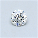 0.39 quilates, Redondo Diamante , Color F, claridad SI1 y certificado por EGL