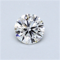 0.58 Carats, Round Diamond with Very Good Cut, G Color, I1 Clarity and Certified by GIA