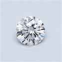 0.47 Carats, Round Diamond with Very Good Cut, D Color, SI2 Clarity and Certified by GIA