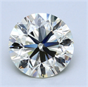 2.42 Carats, Round Diamond with Excellent Cut, J Color, VS2 Clarity and Certified by EGL