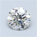 1.05 Carats, Round Diamond with Very Good Cut, G Color, I1 Clarity and Certified by GIA