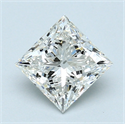 1.20 Carats, Princess Diamond with  Cut, G Color, VVS2 Clarity and Certified by GIA