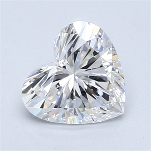 Picture of 1.01 Carats, Heart Diamond with  Cut, D Color, VS2 Clarity and Certified by GIA