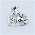 0.71 Carats, Heart Diamond with  Cut, D Color, VVS2 Clarity and Certified by GIA