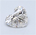 0.78 Carats, Heart Diamond with  Cut, H Color, VVS1 Clarity and Certified by GIA