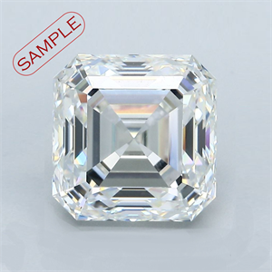 Picture of 4.14 Carats, Asscher Diamond with  Cut, I Color, VVS2 Clarity and Certified by GIA