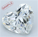 3.01 Carats, Heart Diamond with  Cut, E Color, VS2 Clarity and Certified by GIA