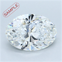 1.56 Carats, Oval Diamond with  Cut, G Color, SI1 Clarity and Certified by EGL
