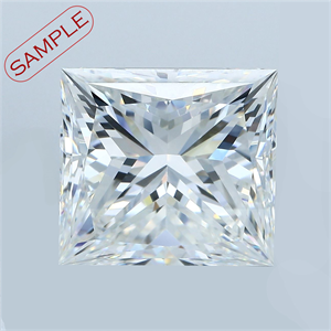 Picture of 1.52 Carats, Princess Diamond with  Cut, K Color, SI1 Clarity and Certified by GIA