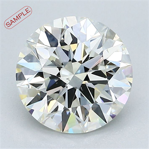 Picture of 2.39 Carats, Round Diamond with Very Good Cut, K Color, VS2 Clarity and Certified by HRD