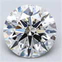 Lab Created Diamond 5.51 Carats, Round with Ideal Cut, G Color, SI1 Clarity and Certified by IGI